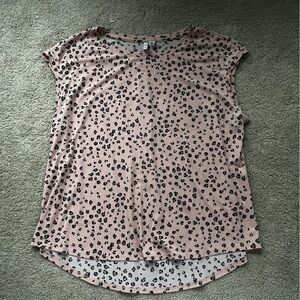 Elle Blush Leopard Print Blouse